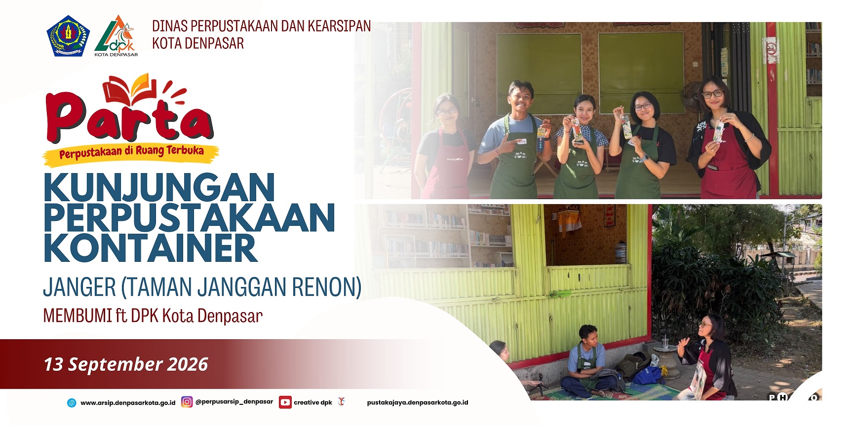 PARTA : Kolaborasi Membumi_project bersama Dinas Perpustakaan dan Kearsipan Kota Denpasar